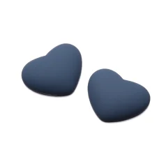 22x17mm Matt Heart Cabochon - Navy