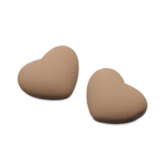 22x17mm Matt Heart Cabochon - Coffee