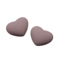 22x17mm Matt Heart Cabochon - Mauve