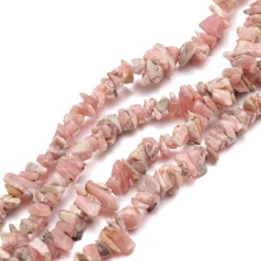 Bead, Rhodonite is a Natural Gemstone B Grade, Chips. Sold per 32-inch Strand