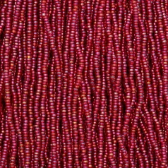 Czech Seed Beads, 11/0 - Silverlined Rainbow Red (strung)