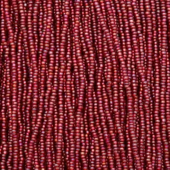 Czech Seed Beads, 11/0 - Silverlined Rainbow Red (strung)