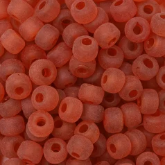 Glass Crow Bead - 9mm - Transparent Matte Mango