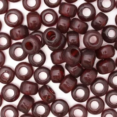Glass Crow Bead - 9mm -Opaque Transparent Dark Red