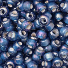 Glass Crow Bead - 9mm - Transparent Iris Blue