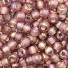 Glass Crow Bead - 9mm - Transparent Iris Purple