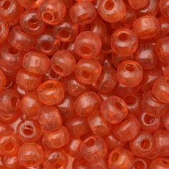 Glass Crow Bead - 9mm - Transparent Apricot