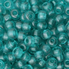 Glass Crow Bead - 9mm - Transparent Teal