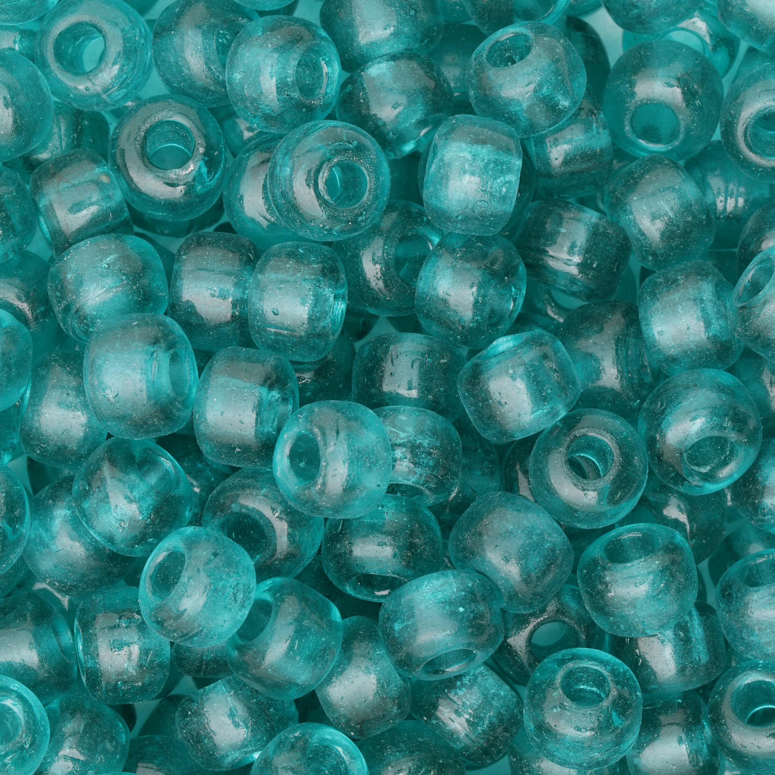 Glass Crow Bead - 9mm - Transparent Teal