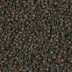 Miyuki Delica - Size 11/0 - Pink Lustre Opaque Moss Green DB-131