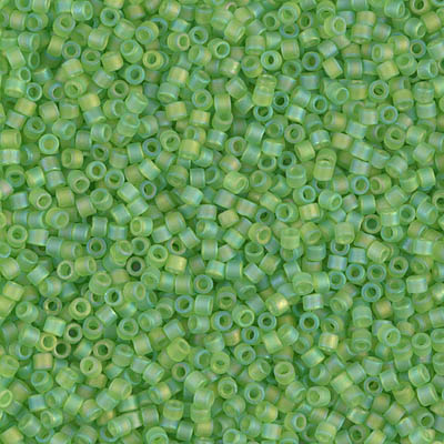 Miyuki Delica - Size 11/0 - Matte Transparent Lime AB DB-1281