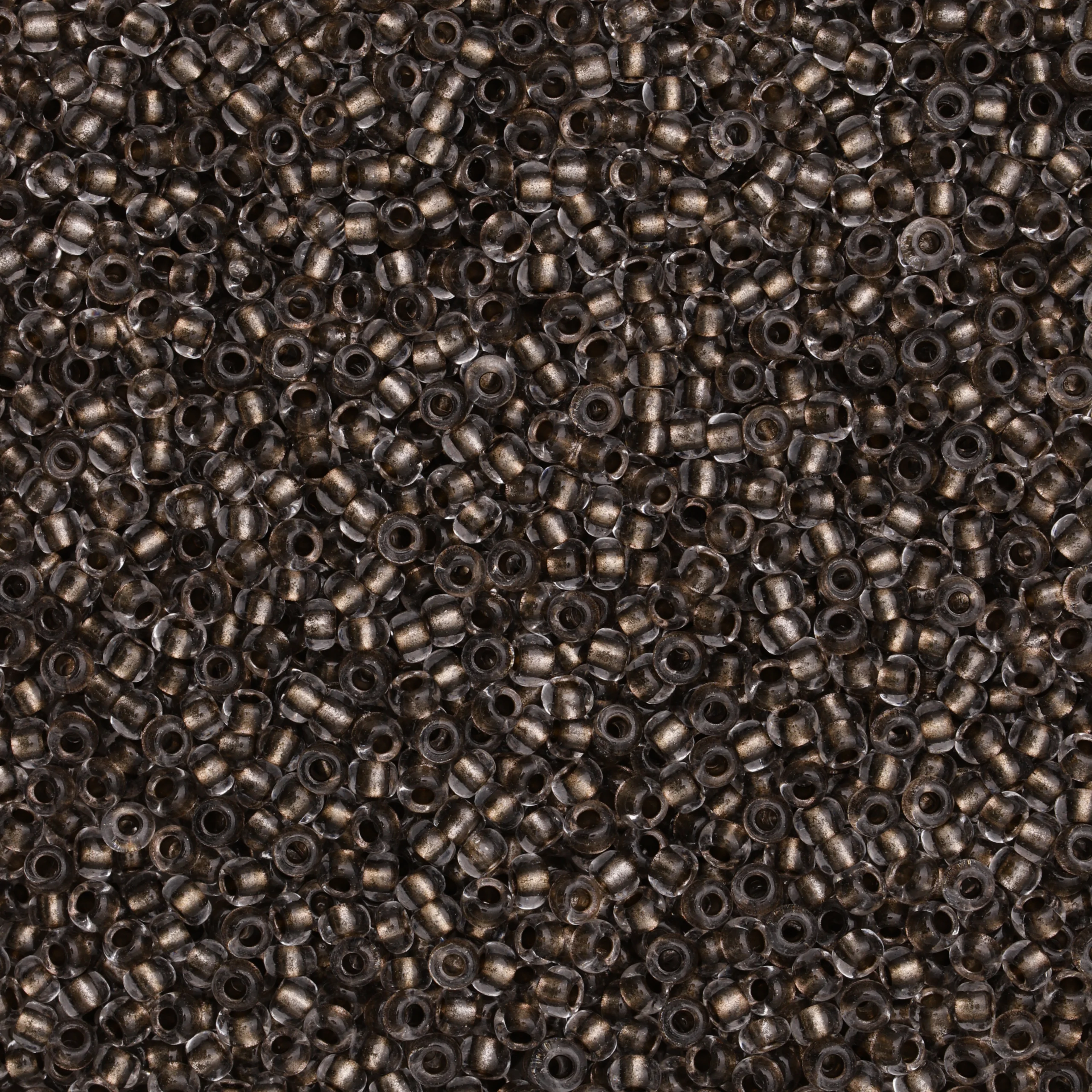 Czech Seed Beads, 10/0 – Crystal, Metallic colour lined Steel (loose)