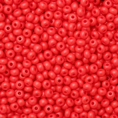 Czech Seed Beads, 6/0 - Opaque Light Red (loose)