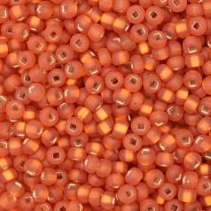 Czech Seed Beads, 6/0 - Silverlined Matt Orange (loose)