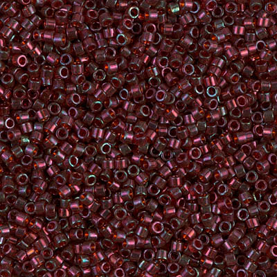 Miyuki Delica - Size 11/0 - Gold Lustre Trans. Dark Red DB-105