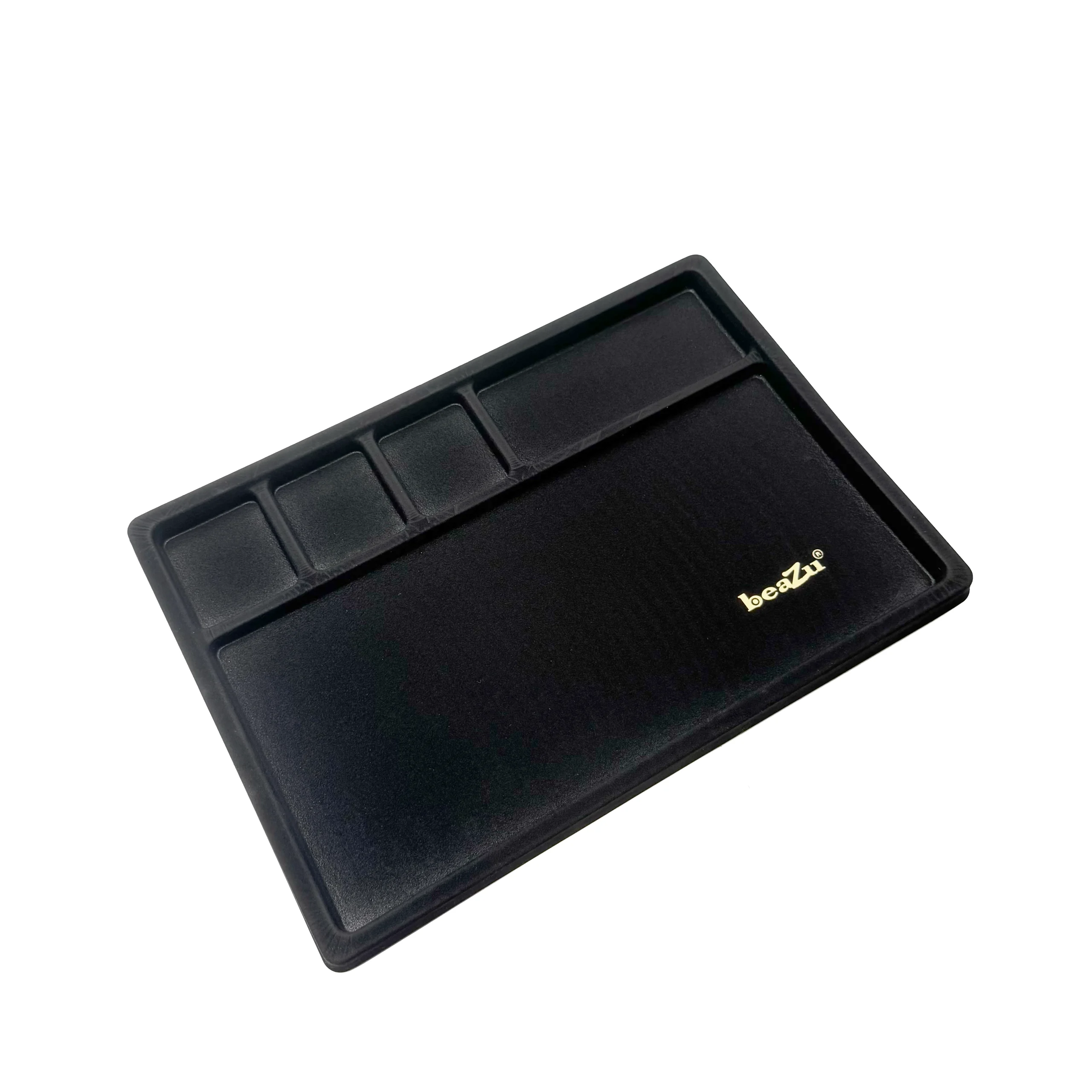 Flocked Plastic Work Tray Black 13.5"x 9" - Image 2
