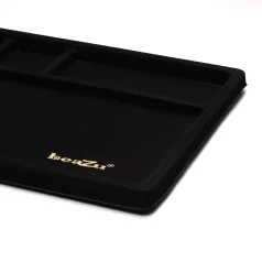 Flocked Plastic Work Tray Black 13.5"x 9"