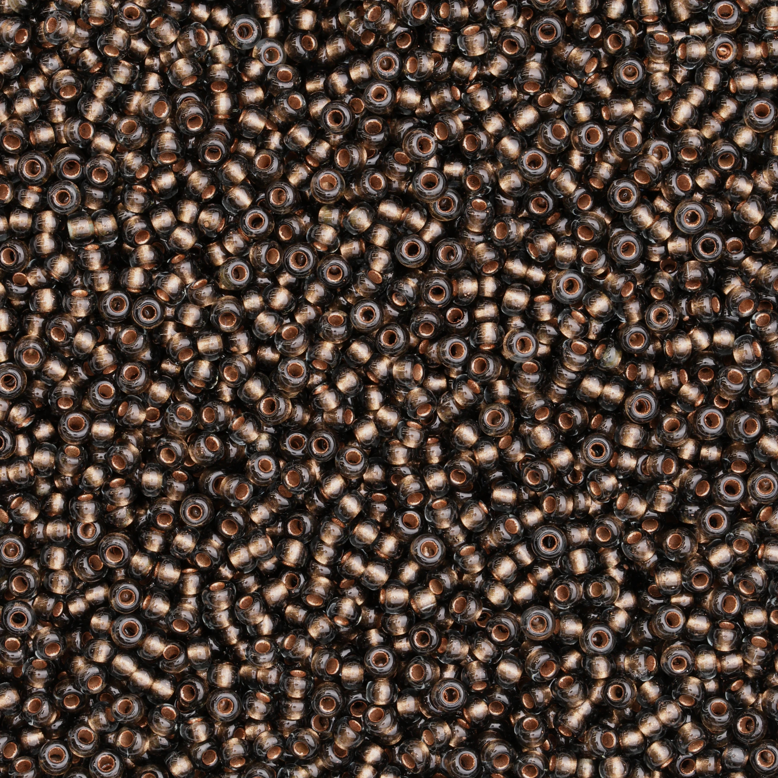 Czech Seed Beads, 10/0 – Copperlined Grey (loose)