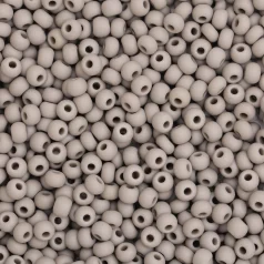 Czech Seed Beads, 6/0 – Opaque Matt Gray (loose)