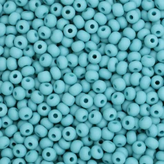 Czech Seed Beads, 6/0 – Opaque Matt Light Blue Green Turquoise (loose)