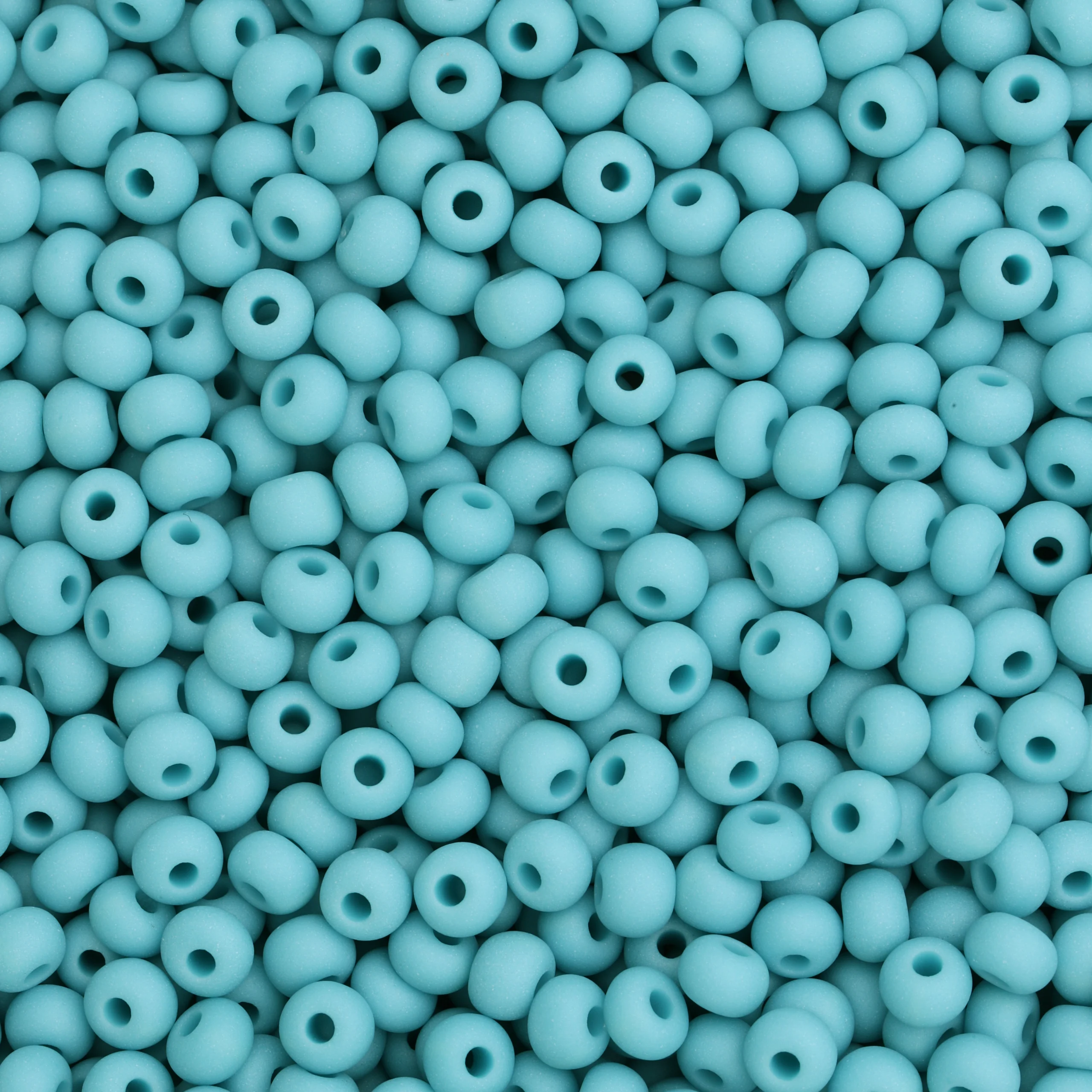 Czech Seed Beads, 6/0 – Opaque Matt Light Blue Green Turquoise (loose)