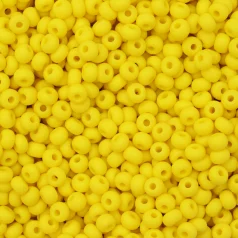 Czech Seed Beads, 6/0 – Opaque Matt Yellow (loose)