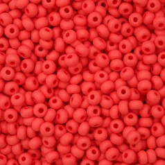 Czech Seed Beads, 6/0 – Opaque Matt Light Red (loose)