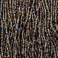 Czech Seed Beads, 10/0, 3-Cut - Iris Brown (strung)
