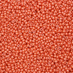 Czech Seed Beads, 10/0 – Opaque Color Lustre Orange (loose)