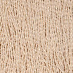 Czech Seed Beads, 13/0, Charlotte – Pearlized Eggshell (strung)