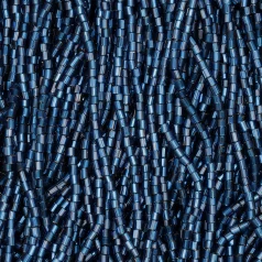 Czech Seed Beads, 10/0, 2-Cut – Silverlined Dark Aquamarine (strung)