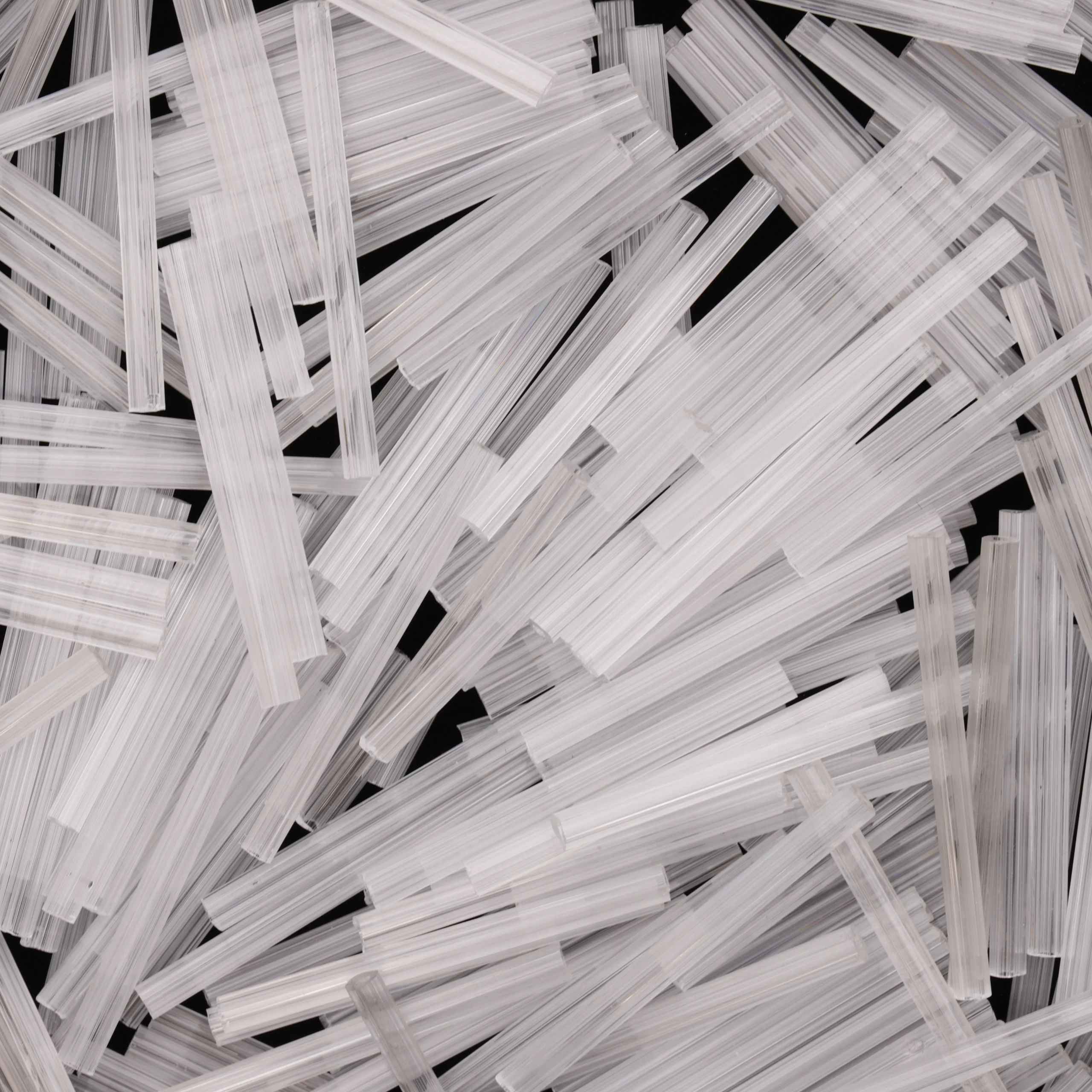 Preciosa Czech Bugle Beads 30mm – Satin White (loose)