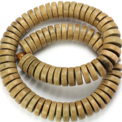 Bead, Tigerwood  Wood Beads, 15mmx6mm Disc (Hole Size 2.4mm)