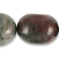Bead, Moss Agate is a Natural Gemstone B Grade, 15x20mm Nugget Baroque. Sold per 16-inch Strand