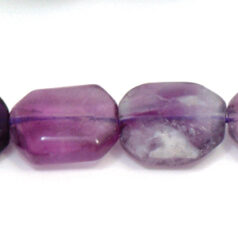 Bead, Flurite is a Natural Gemstone B Grade, 13x18mm Flat Baroque Rectangle. Sold per 16-inch Strand