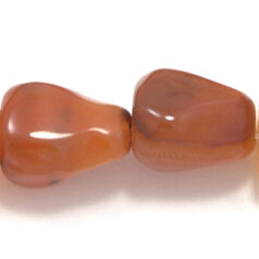 Bead, Carnelian is a Dyed and Heated Gemstone.  12x16mm Baroque Tear-Carnelian.  Sold per 16-inch Strand