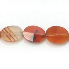 Bead, Carnelian is a Dyed and Heated Gemstone,  6x8mm Oval Faceted. Sold per 16-inch Strand