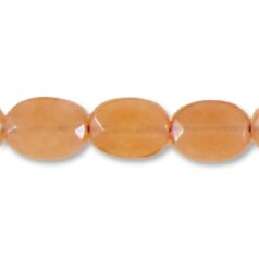 Bead, Candy Jade Brown is a Dyed Stone,6x8mm Flat Oval Faceted. Sold per 16-inch Strand