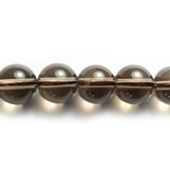 Bead, Smoky Quartz is a Natural Gemstone, 4mm Round. Sold per 8-inch Strand