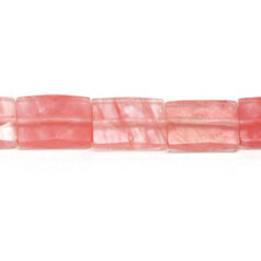 Bead, Cherry Quartz is a glass, 9x13mm Rectangle Faceted. Sold per 16-inch Strand