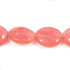 Bead, Cherry Quartz is a glass, 15x18mm Oval. Sold per 16-inch Strand
