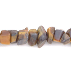 Bead, Tiger Eye is a Natural Gemstone A Grade, Chip ( Size between 3-8mm). Sold per 32-inch Strand
