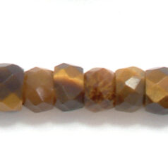 Bead, Tiger Eye is a Natural Gemstone B Grade, 5x8mm Rondelle Faceted. Sold per 16-inch Strand
