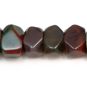 Bead, Fancy Jasper is a Natural Gesmtone, 8x12mm Oval Baroque Cut Side Hole. Sold per 16-inch Strand