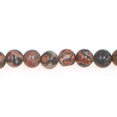 Bead,  Leopard Skin Jasper is a Natural Gemstone, 4mm Round. Sold per 16-inch Strand