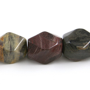 Bead, Silver Leaf Jasper is a Natural Gemstone B Grade, 13x18mm Flat Baroque. Sold per 16-inch strand