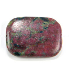 30x40x8mm Puffy Flat Rectangle - Ruby Fuchsite