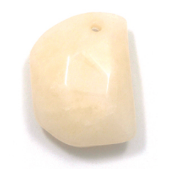Pendant, Yellow Jade, 35x40x50mm Facet Pendant