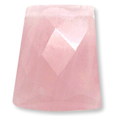 32x20mm Pendant Faceted - Rose Quartz