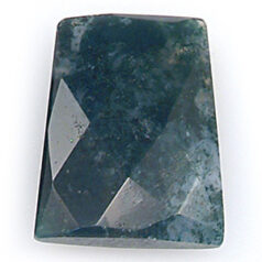 32x20mm Pendant Faceted - Moss Agate